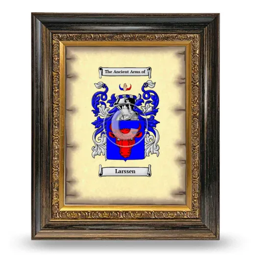 Larssen Coat of Arms Framed - Heirloom