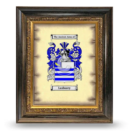 Lasburey Coat of Arms Framed - Heirloom
