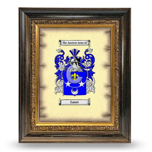 Laser Coat of Arms Framed - Heirloom