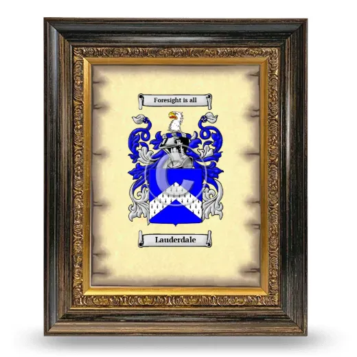 Lauderdale Coat of Arms Framed - Heirloom
