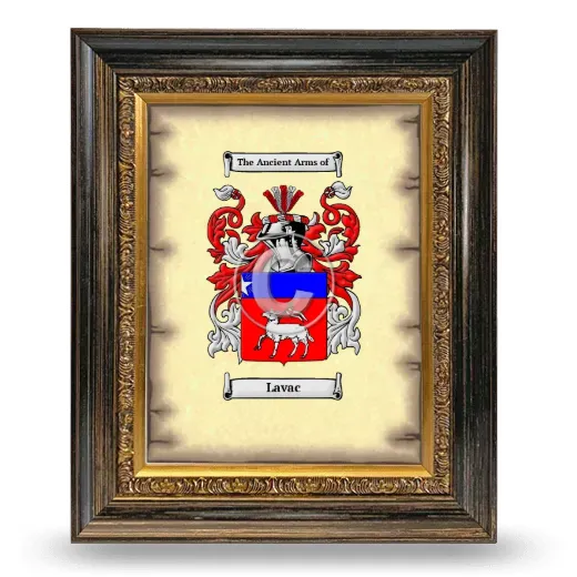 Lavac Coat of Arms Framed - Heirloom