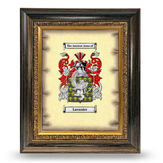 Lavanier Coat of Arms Framed - Heirloom
