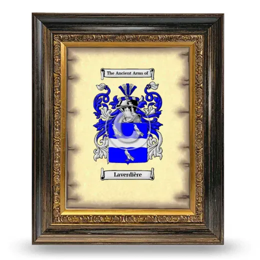 Laverdière Coat of Arms Framed - Heirloom