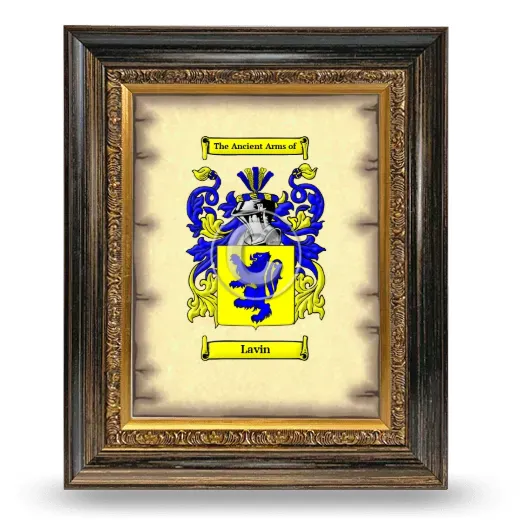 Lavin Coat of Arms Framed - Heirloom