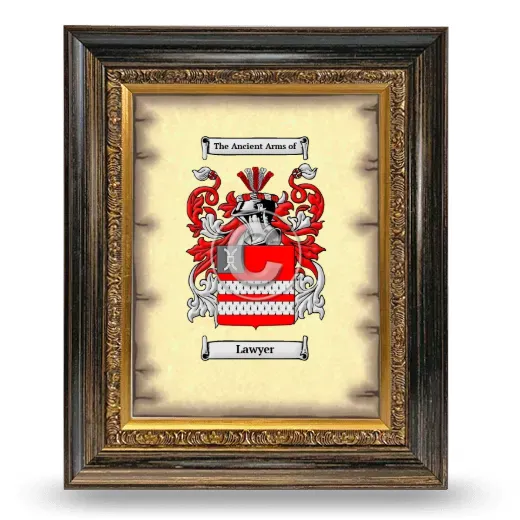 Lawyer Coat of Arms Framed - Heirloom
