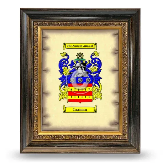 Laxman Coat of Arms Framed - Heirloom