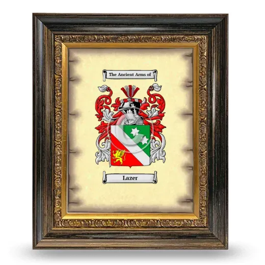 Lazer Coat of Arms Framed - Heirloom