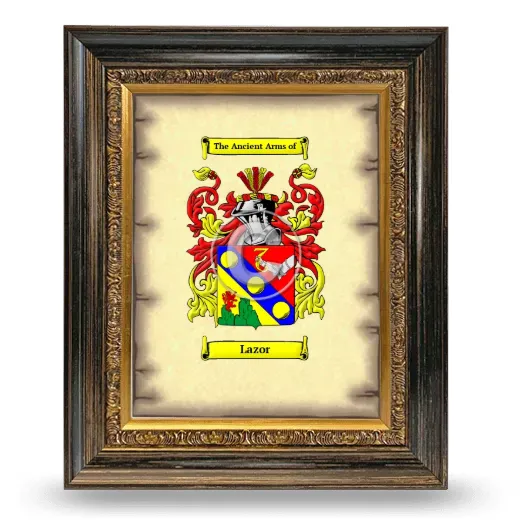 Lazor Coat of Arms Framed - Heirloom