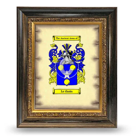 Le thoin Coat of Arms Framed - Heirloom