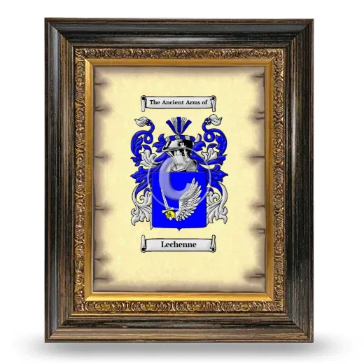 Lechenne Coat of Arms Framed - Heirloom