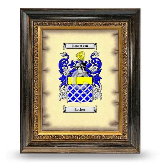 Lecher Coat of Arms Framed - Heirloom