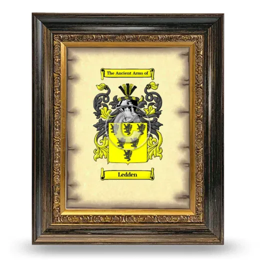 Ledden Coat of Arms Framed - Heirloom
