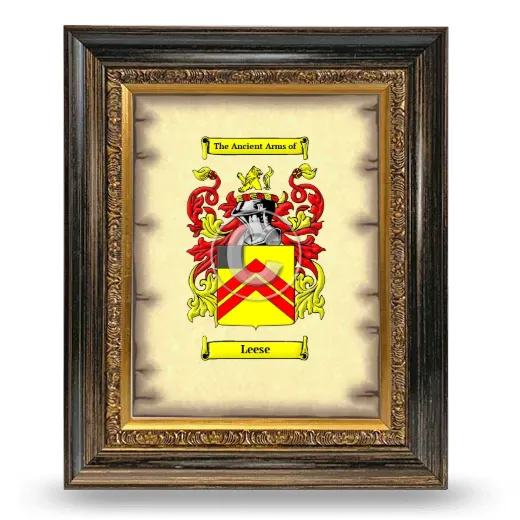 Leese Coat of Arms Framed - Heirloom
