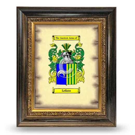 Lefaro Coat of Arms Framed - Heirloom