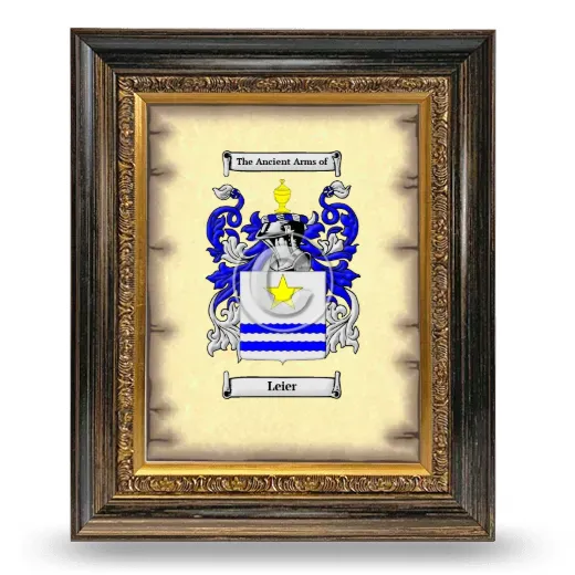 Leier Coat of Arms Framed - Heirloom