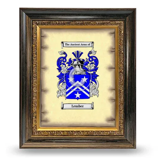 Lember Coat of Arms Framed - Heirloom