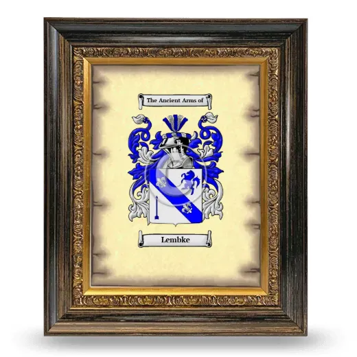 Lembke Coat of Arms Framed - Heirloom