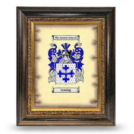 Leming Coat of Arms Framed - Heirloom