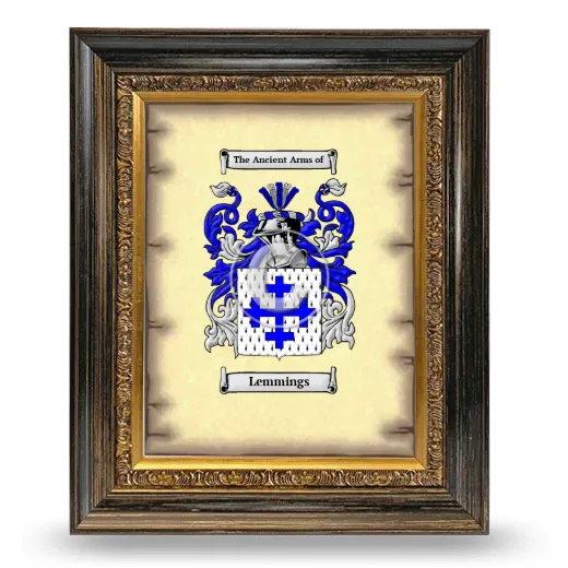 Lemmings Coat of Arms Framed - Heirloom