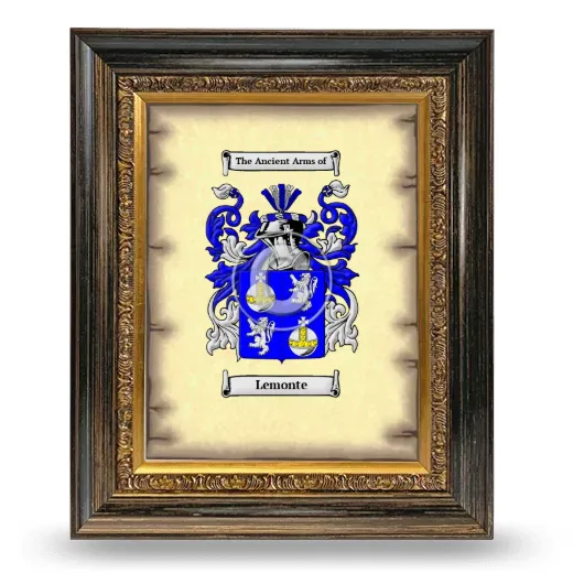 Lemonte Coat of Arms Framed - Heirloom