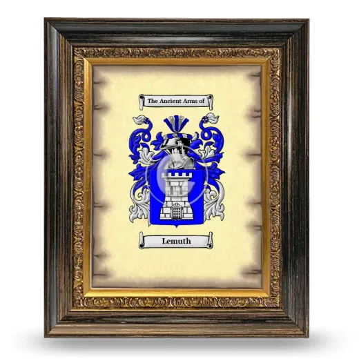 Lemuth Coat of Arms Framed - Heirloom