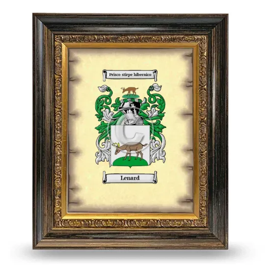 Lenard Coat of Arms Framed - Heirloom
