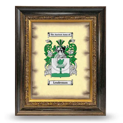 Lenderman Coat of Arms Framed - Heirloom
