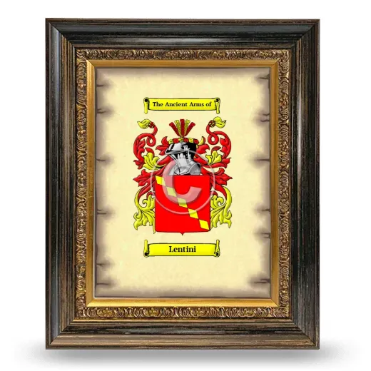 Lentini Coat of Arms Framed - Heirloom