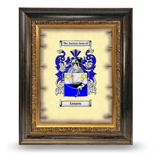 Lenzen Coat of Arms Framed - Heirloom