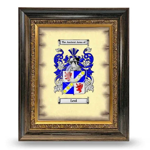 Leol Coat of Arms Framed - Heirloom