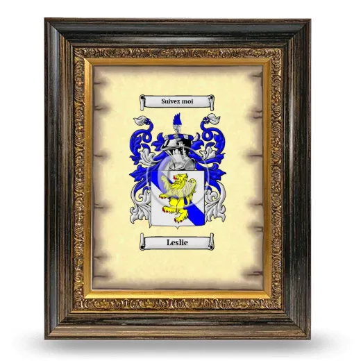 Leslie Coat of Arms Framed - Heirloom