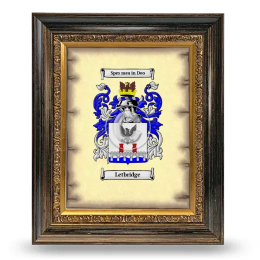 Letbridge Coat of Arms Framed - Heirloom