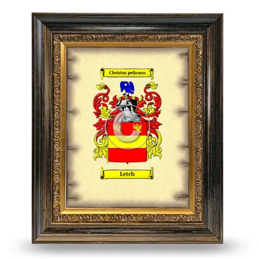 Letch Coat of Arms Framed - Heirloom