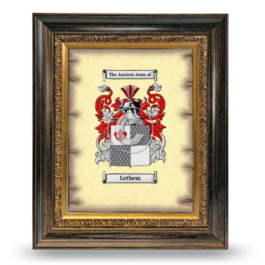 Lethem Coat of Arms Framed - Heirloom