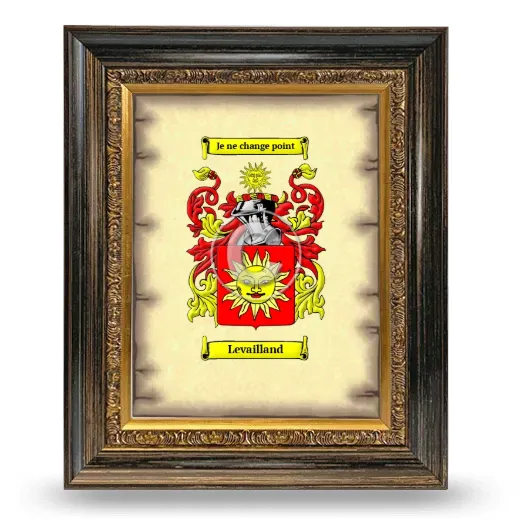 Levailland Coat of Arms Framed - Heirloom