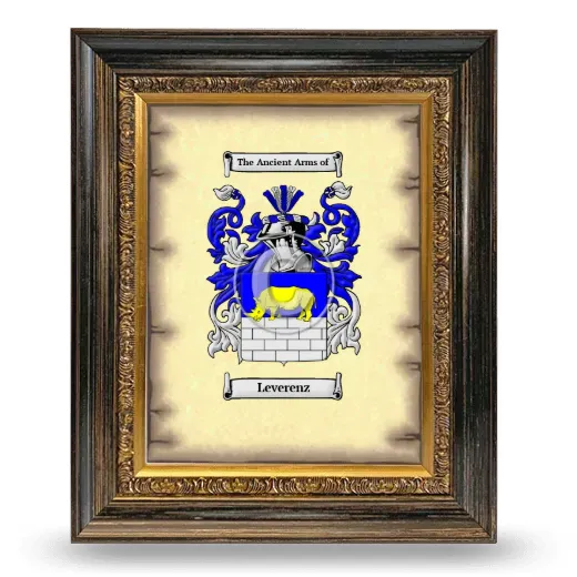 Leverenz Coat of Arms Framed - Heirloom
