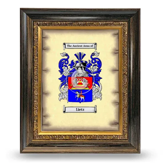 Lietz Coat of Arms Framed - Heirloom