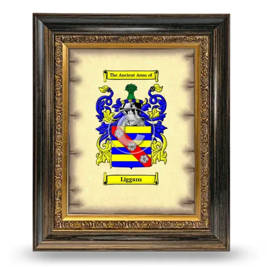 Liggans Coat of Arms Framed - Heirloom