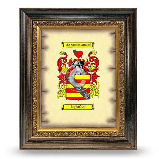 Lightfoot Coat of Arms Framed - Heirloom