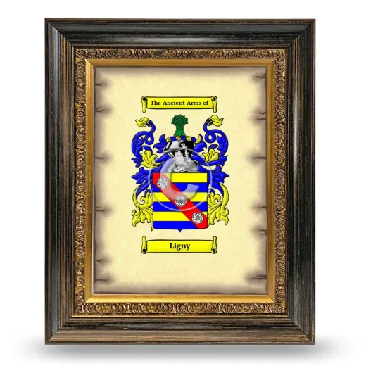 Ligny Coat of Arms Framed - Heirloom