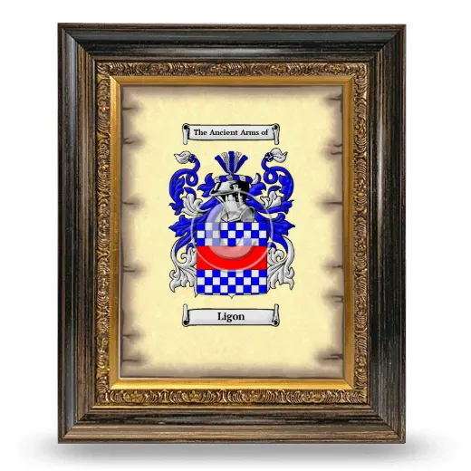Ligon Coat of Arms Framed - Heirloom