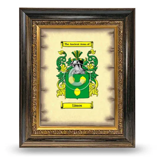 Limos Coat of Arms Framed - Heirloom