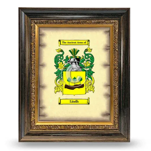 Lindh Coat of Arms Framed - Heirloom