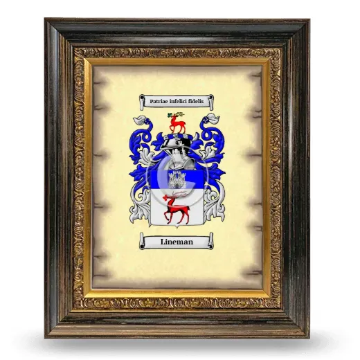 Lineman Coat of Arms Framed - Heirloom