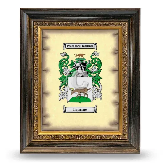 Linnane Coat of Arms Framed - Heirloom