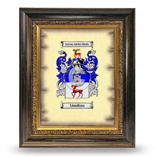 Linnihan Coat of Arms Framed - Heirloom