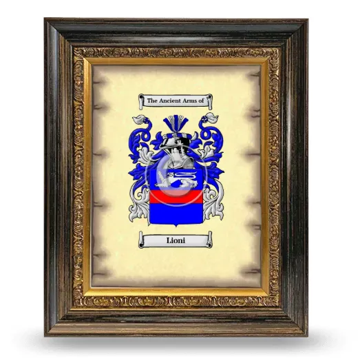 Lioni Coat of Arms Framed - Heirloom