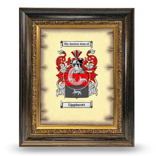 Lippincott Coat of Arms Framed - Heirloom