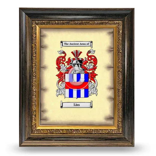Liss Coat of Arms Framed - Heirloom