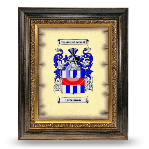Listerman Coat of Arms Framed - Heirloom